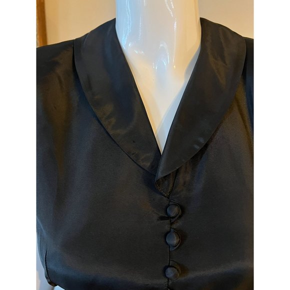 1940's Emma Domb Taffeta Maxi dress listing Size 8 10 see measurements Does NOT - Picture 3 of 11